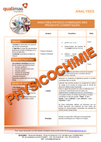 Document analyses physicochimiques